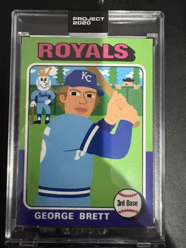 George Brett Royals Art By Keith Shore Topps Project 2020 #102 1975 #228 w/ Box