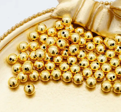 18K Real Solid Gold Spacer Beads Jewelry findings