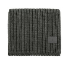 Tommy Hilfiger Men Shaker Scarf with Ghost Patch Charcoal One Size