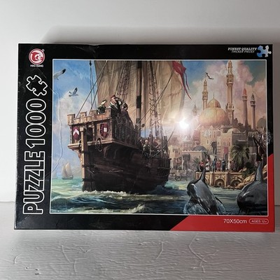 New Sealed Puzzle Hao Xiang 1000 Pcs Sea Ship Merchant Boat Sailing Anoh 1404