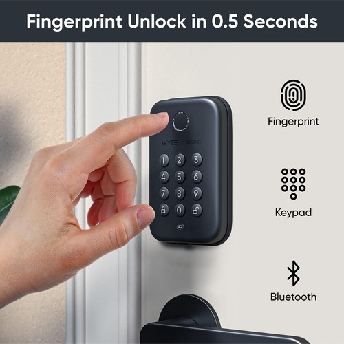 Wyze Auto-Lock Bolzen, Fingerabdruck entsperren mit Tastatur, elektronische digitale Eingabe... - Bild 2 von 6