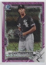 2021 Bowman Chrome Prospects Fuchsia Shimmer Refractor Matt Thompson Matthew ng3