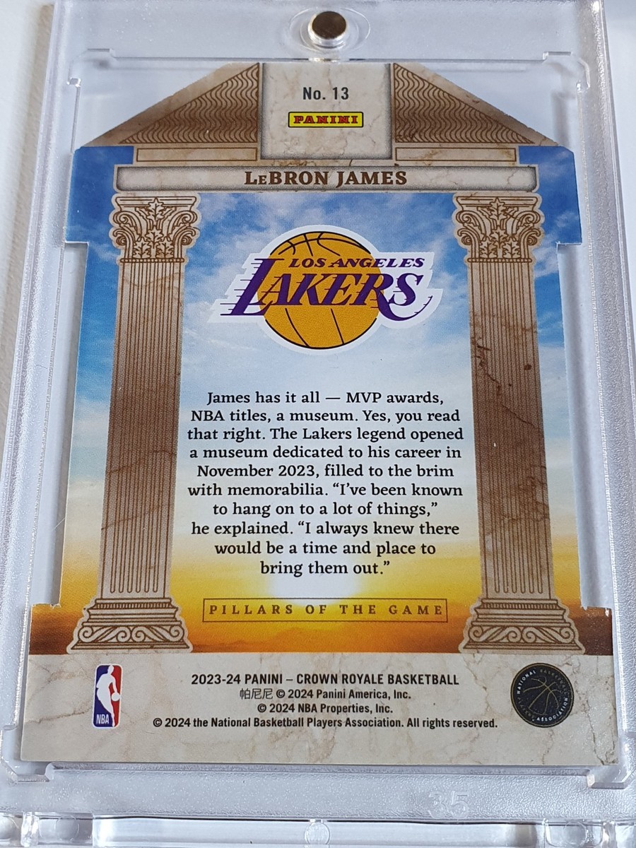 2023 Panini Crown Royale LeBron James #13 BLUE /75 Holo Pillars of