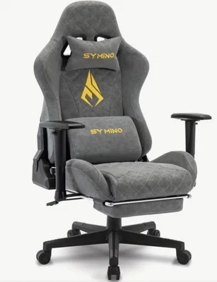 Symino Gaming Chair, Computer Chair with Footrest, Headrest and Lumbar Support