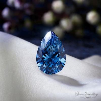 #ad ✨💎5 Ct AAA Natural Certified Blue Diamond Pear Cut D Grade VVS1 Clarity $350.00