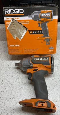 #ad #ad PAARTS ONLY Ridgid R86012B 18V 1 2in Impact Wrench Brushless Cordless Orange $42.00