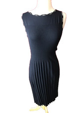 Jones New York Collection Blue Sleeveless Pleated Sweater Dress Sz M