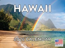 Hawaii Calendar 2026 Hawaiian Tropical Beach Maui Kauai Monthly Wall