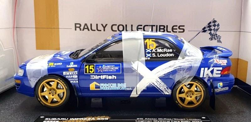 Sun Star 1/18 Scale Diecast 5529 Sabaru Impreza 555 #15 Logiman Mythical Car '23 - Image 3 of 4