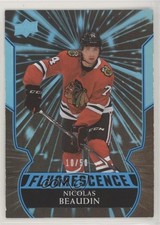 2020-21 Upper Deck Fluorescence Blue 10/50 Nicolas Beaudin #F-8 0e3