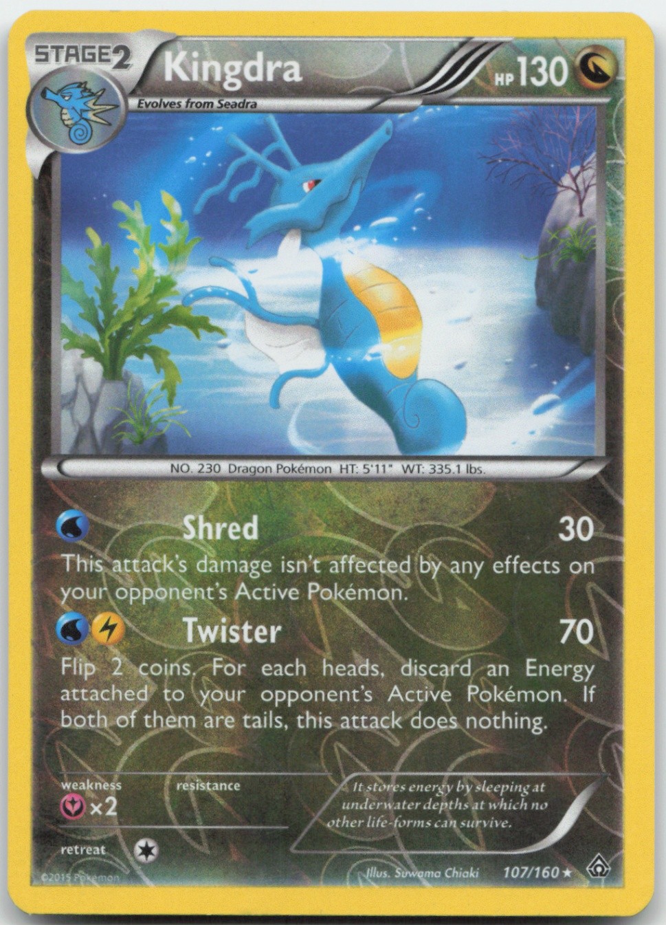 Kingdra 107/160 Reverse Holo XY - Primal Clash Pokemon Card LP