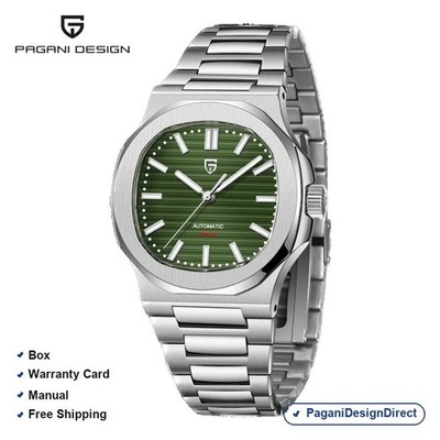 Pagani Design PD-1728 Green Chronograph Stainless Steel Automatic Men's Watch