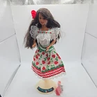 Vintage Barbie Mexico Doll Vibrant Costume with Stand and Comb