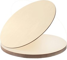 5Pcs 14 Inch Wood Circles for Crafts Unfinished Blank Wooden Rounds Slice Woo...