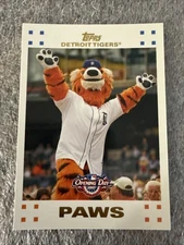 2007 Topps Opening Day Paws #196 Detroit Tigers Mascot