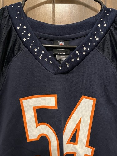 Brian Urlacher Jersey Womens Chicago Bears NFL Team Apparel. Small. Bedazzled! - Picture 5 of 8