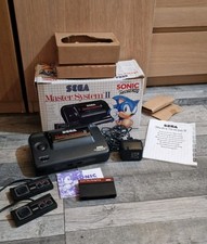 Sega Master System 2 Console Boxed + 2 Games W/2 Controllers And Official Cables