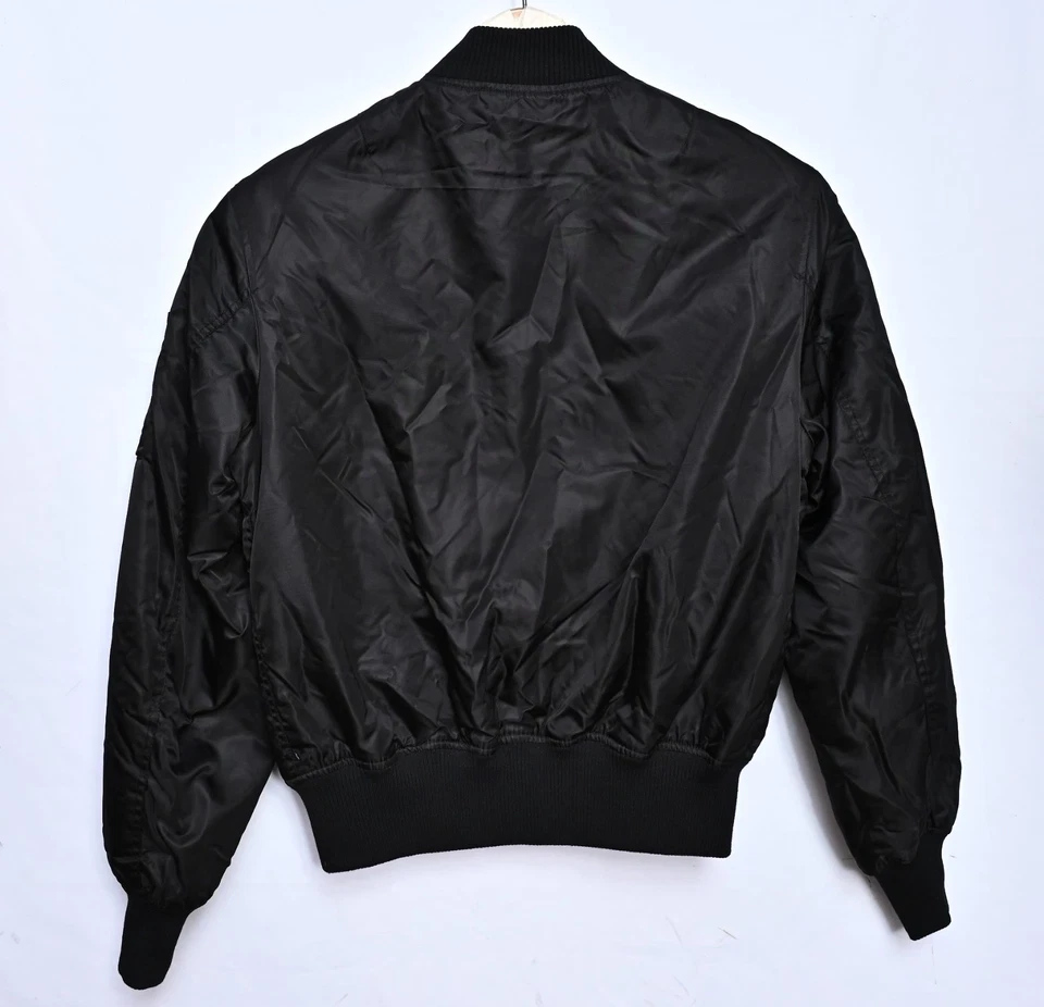 Top Gun MA-1 Bomber Jacket Black Flight Pilot American Icon Patch Men's Size L - Image 4 of 4