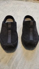 Womens Easy Spirit Navy Blue Nubuck Suede Clogs Size 6.5