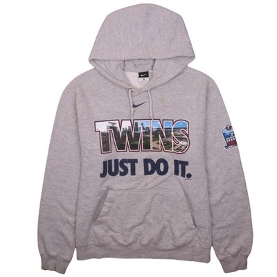 Nike Herren Grau XL Pullover Hoodie Zwillinge Just Do It Sport Fleece