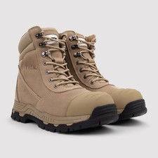 Steel Cap Work Boots - Safety Side Zip - Scuff Cap