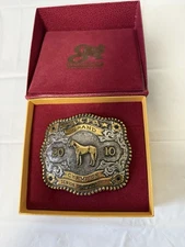 Vintage Gist WCFA Bronze Belt Buckle