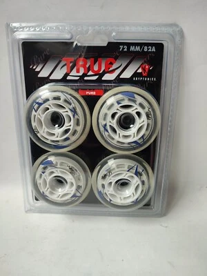 Kryptonics 4 Stück True Pure Hockey Skating Rollen 72 mm 82 A clear K2 ,Roces
