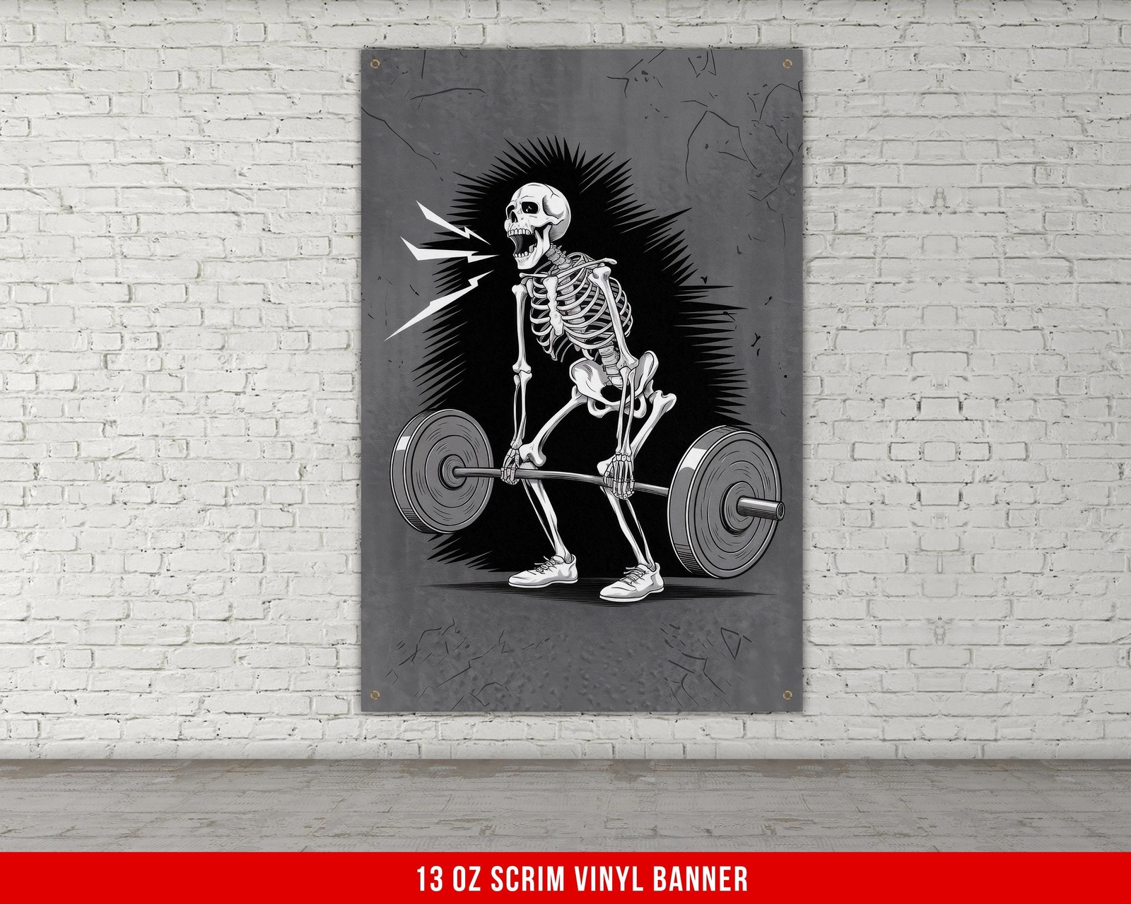 Deadlift - Home Gym Banner - Motivational Workout Decor - Fitness Wall Art - V6