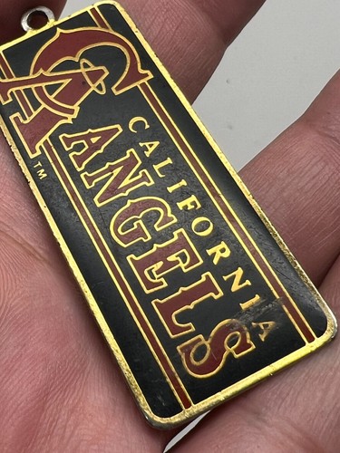 Vintage MLB Retro Anaheim / California Angels BASEBALL KeyChain 1993 Peter David - Picture 5 of 8