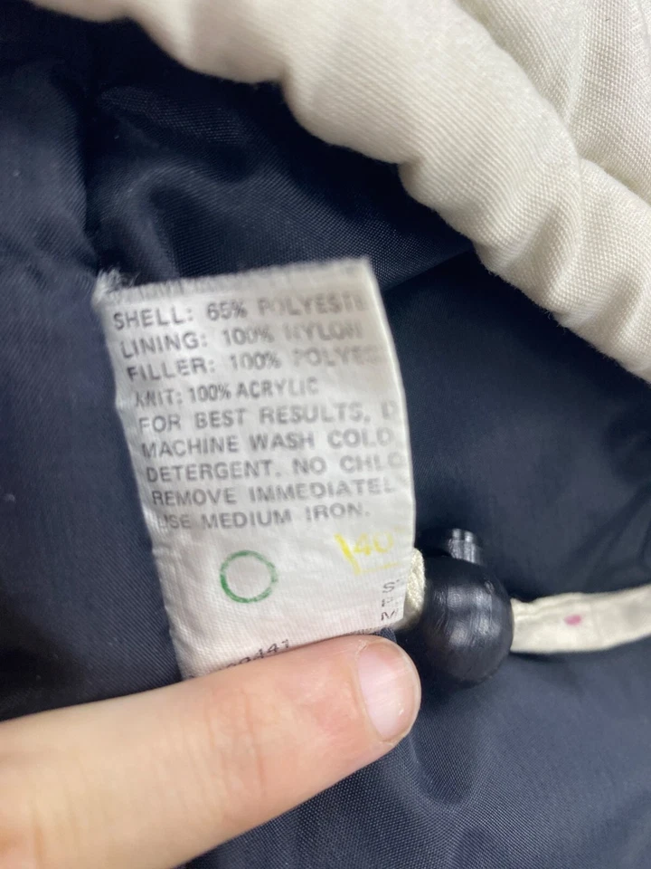 Chaqueta De Colección Pacific Trail Mujer Mediana Blanca Forrada Parka Trench Chore Abrigo Y2K Foto 4 de 4