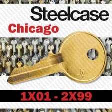 Steelcase Chicago CompX File Cabinet Keys Cut to Your Code 1X01 - 2X99