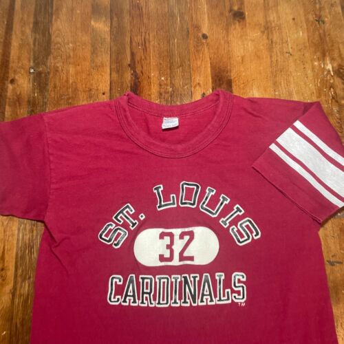 Vintage St Louis Cardinals Shirt Mens Large Red Champion Single Stitch USA Made - Picture 2 of 12