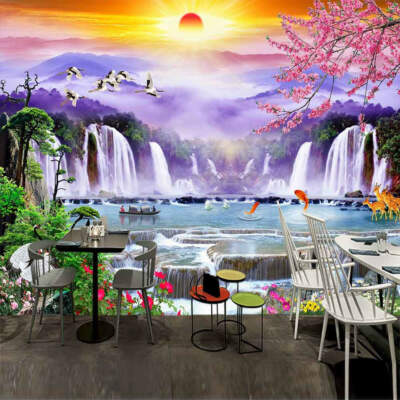 Violet Plum Pine 3D Full Wall Mural Photo Wallpaper Printing Home Kids Decor