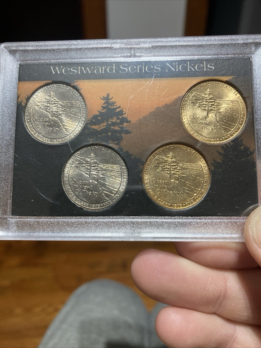2004 & 2005 Westward Series 8 Nickel Set. 4 Gold In Color Plated