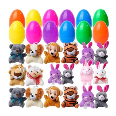 Prefilled Easter Eggs, Filled with Plush Animal Toys