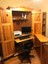 home office remote workstation computer desk wood armoire cabinet
