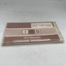 1975 GM OLDSMOBILE CONSUMER INFORMATION MANUAL W/ MAINTENANCE SCHEDULE IN SLEEVE