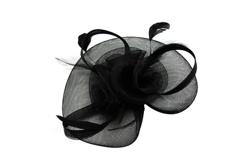 Women Flower Feather Fascinator Headband clip Hat Wedding Race Royal Ascot Prom - Picture 11 of 40