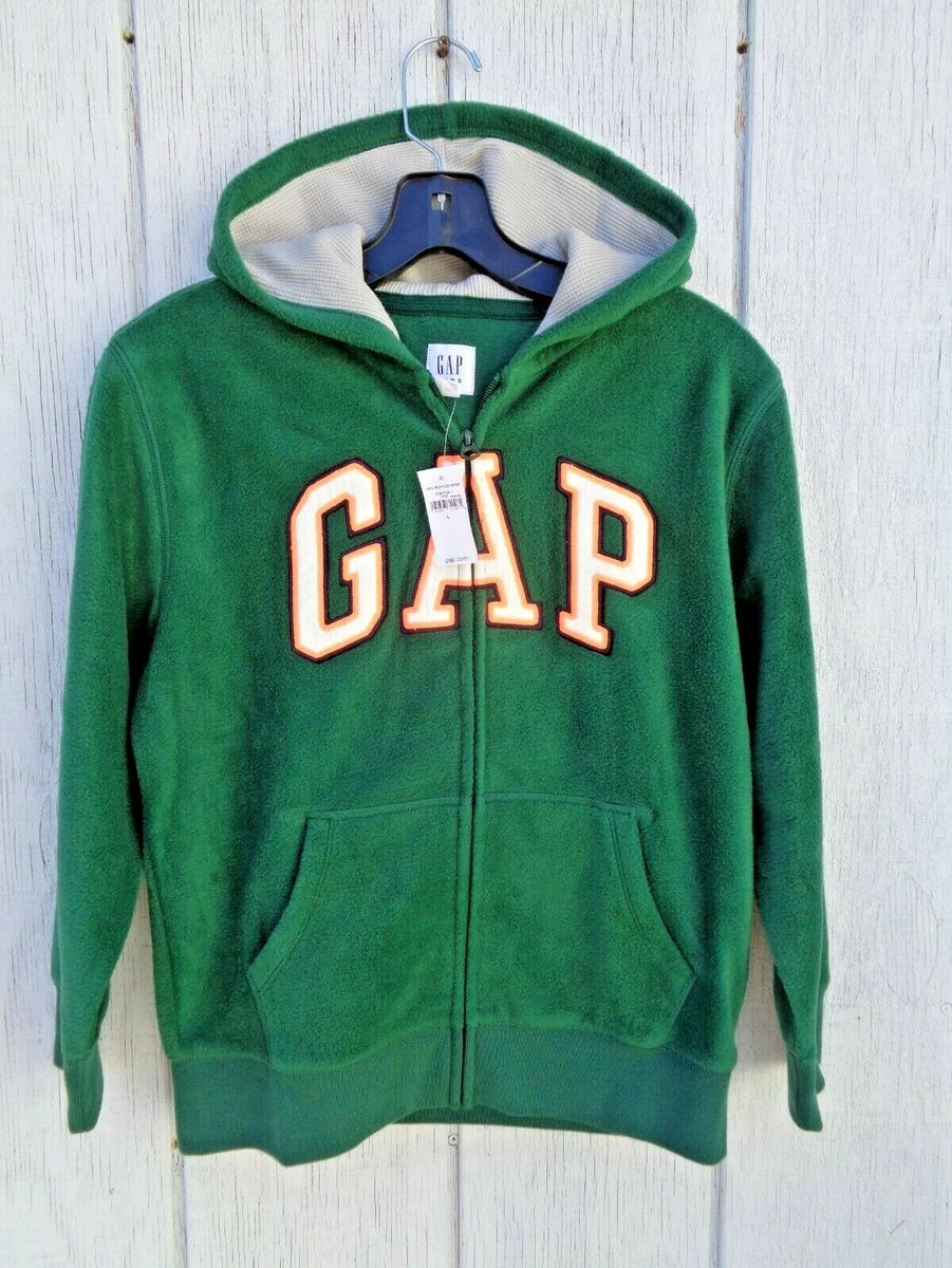  GAP Boys' Fleece Full Zip Logo Hoodie (Gray, Medium (8-9)):  Clothing, Shoes & Jewelry