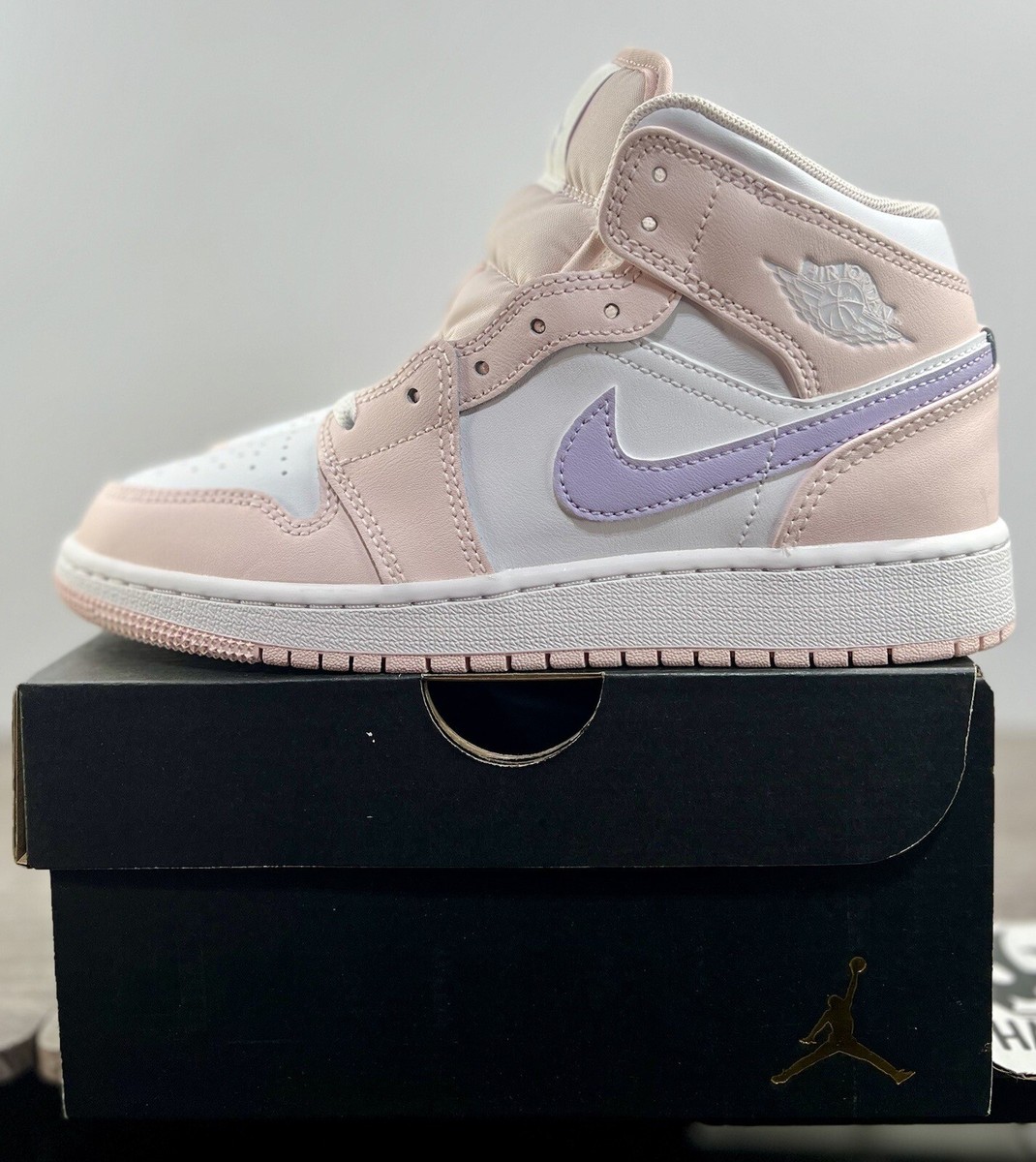 Nike Air Jordan 1 Mid GS 'Pink Wash/Violet' | Grade Sizes Nike Air Jordan 1 Mid GS 'Pink Wash/Violet' | Grade Sizes