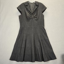 Calvin Klein Dress Womens PM Black Soft Denim Sleeveless Collared 