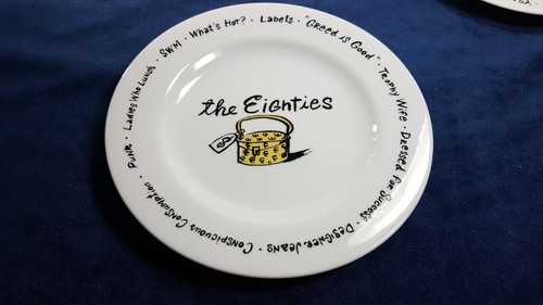 Pottery Barn MILLENNIUM New Year's Decade 1960-00 Salad Plate or Champagne Glass - Picture 11 of 22