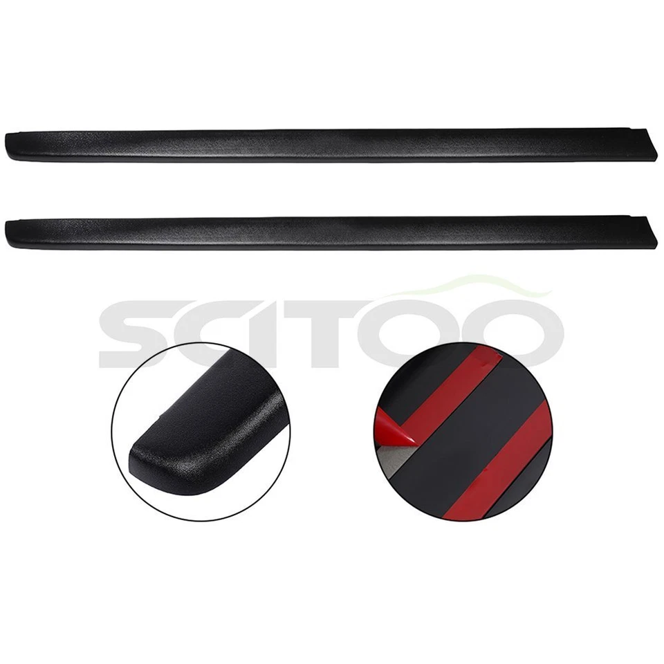 2x Tapas de riel de cama para Chevrolet Silverado 1500 2500 HD negro 2001-2006 Foto 2 de 4