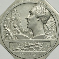 Médaille Plaque EPREUVE en Aluminium Repoussé  " MUSIQUE "