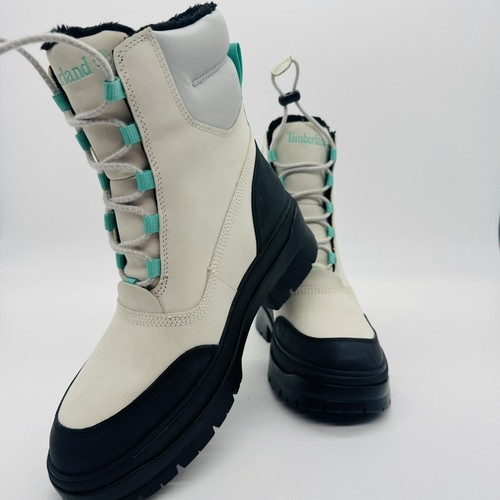 Timberland Brooke Valley Women's White / Teal Boots Warm Lined Size 7.5 NEW - Picture 9 of 22