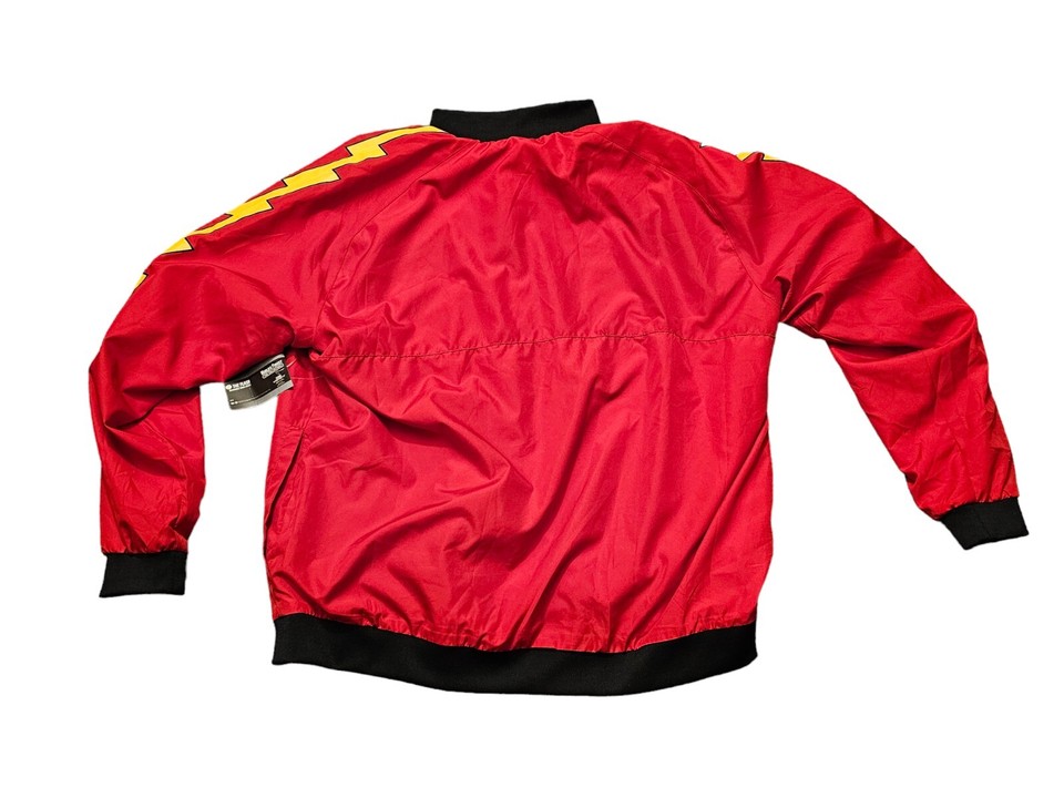 DC Comics The Flash Reversible Track Jacket Men's 2XL XXL RED YELLOW W ...