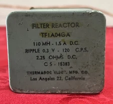 THERMADOR ELECT.MFG.FILTER REACTOR TFIA04GA TRANSFORMER
