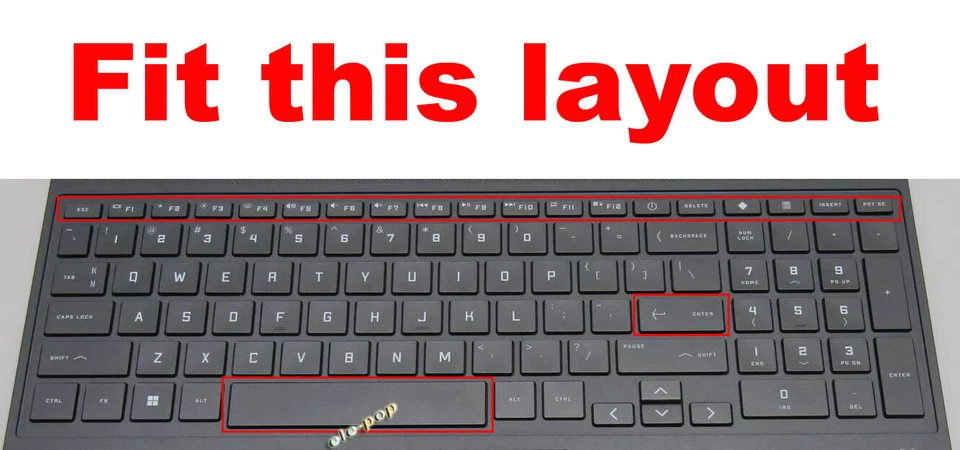 Keyboard Cover Skin for HP Victus 15t-fa, 15z-fb, 16t-s, 16t-r, Omen 16t-ae - Image 2 of 2