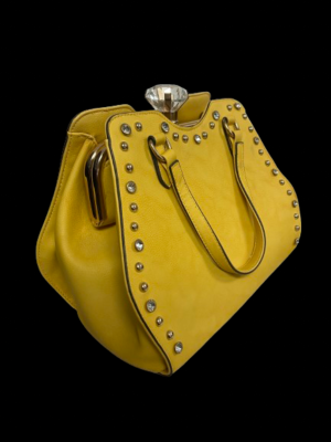 AUTHENTIC - Traci Lynn Diamond Studded Yellow handbag - OBO  display picture 3
