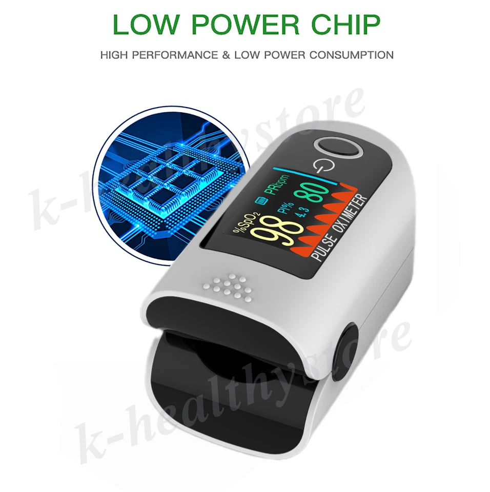 USA FDA Finger Pulse Oximeter Blood Oxygen Monitor SpO2 Heart Rate Portable LCD - Image 4 of 4